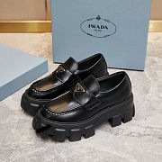 Prada  Monolith brushed Leather Loafers - 4