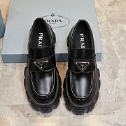 Prada  Monolith brushed Leather Loafers - 3