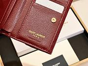 YSL Burgundy mini wallet - size 11*10*2 cm - 2