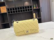 Chanel Classic  Flap Bag  Light Yellow Lambskin size 25cm - 6