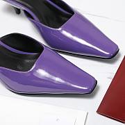 Gucci Purple Patent Leather Kitten Heel Mules - 3