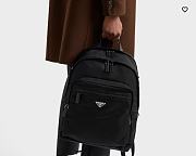 Prada Re-Nylon and Saffiano leather backpack - Length 29 x Height 39 x Bottom 16 - 2