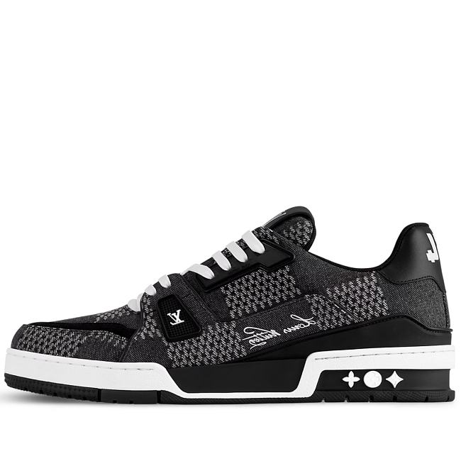  LV Trainer Black Damier 3D Denim  - 1