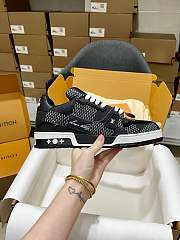  LV Trainer Black Damier 3D Denim  - 3
