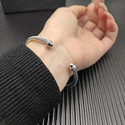 David Yurman silver 4mm Round-Tip Diamond Bangle - 4