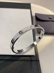 Cartier love silver bracelet - 3