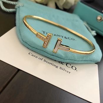Tiffany T Open Bangle Bracelet – Gold Tone