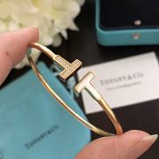 Tiffany T Open Bangle Bracelet – Gold Tone - 6