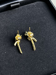 Tiffany Knot Stud Earrings  Gold Tone - 4