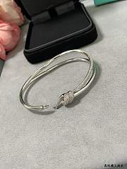 Tiffany Knot Double Bangle Bracelet – Yellow Gold Tone - 5