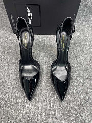 Saint Laurent Patent Leather Ankle Strap Pumps – Black - 6