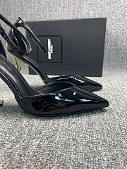 Saint Laurent Patent Leather Ankle Strap Pumps – Black - 5