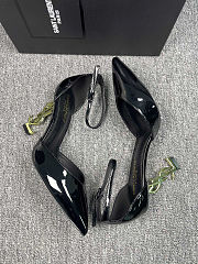 Saint Laurent Patent Leather Ankle Strap Pumps – Black - 4