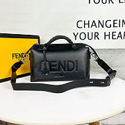 Fendi Roma Leather Top Handle Bag – Black size 28 cm  - 2