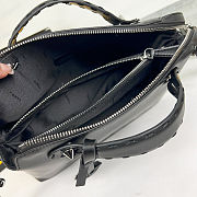 Fendi Roma Leather Top Handle Bag – Black size 28 cm  - 6