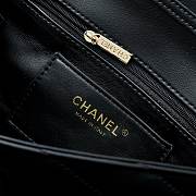 Chanel Black Chevron Flap Bag with Top Handle - size 26-13.5-6cm - 2