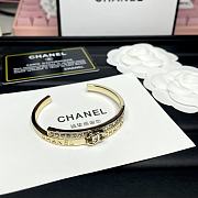 Chanel CC Crystal Cuff Bracelet – Gold Tone - 3