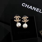 Chanel CC Pearl Drop Earrings – Gold Tone - 4