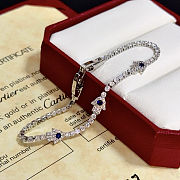 Diamond Tennis Bracelet with Sapphire Star Accents – Cartier-Inspired Design - 4