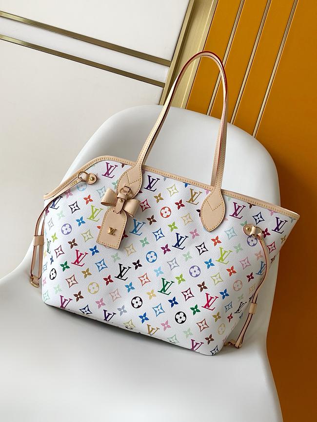  Louis Vuitton x Takashi Murakami Neverfull MM tote bag size 28 x 14 x 31cm - 1