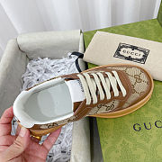 GG Canvas Platform Sneaker in Beige & Brown - 6