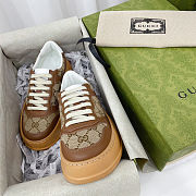 GG Canvas Platform Sneaker in Beige & Brown - 2