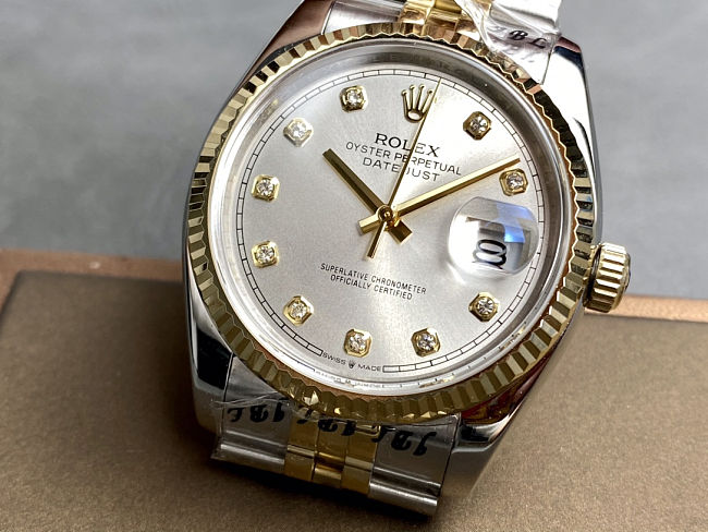 Rolex Datejust 36 – Champagne Dial Diamond Markers (Two-Tone) - 1