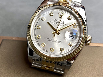 Rolex Datejust 36 – Champagne Dial Diamond Markers (Two-Tone)