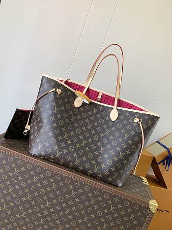 Neverfull large tote bag  Monogram canvas  M40991 - size 39 x 32 x 19 cm