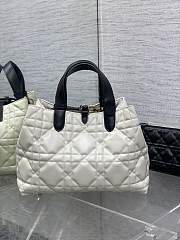 Dior Medium Dior Toujours Bag White Macrocannage Calfskin size 28.5*19*21cm - 5