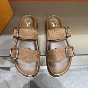  LV Venice Mules in cognac brown suede - 1