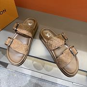  LV Venice Mules in cognac brown suede - 4