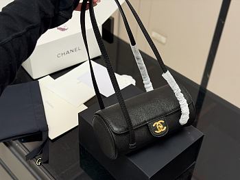 Chanel 26 Jennie Mini Bowling Bag Caviar Leather Black size 21.11cm