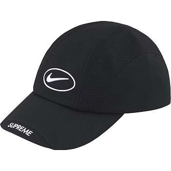  Supreme SS25 Nike Poly Mesh Logo Running Hat Cap Black