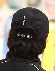  Supreme SS25 Nike Poly Mesh Logo Running Hat Cap Black - 4