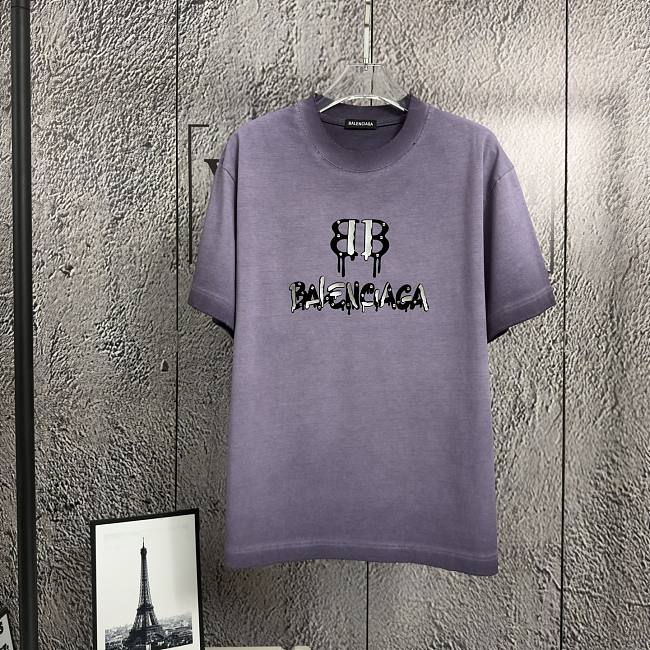 Balenciaga purple  T shirt - 1