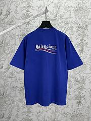 Balenciaga dark blue T shirt  - 4