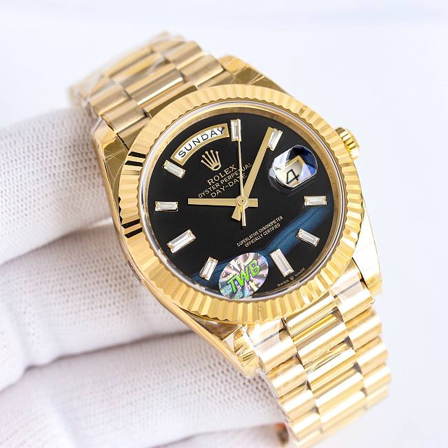 Rolex Day-Date 40 Black Marble Dial watch - 1