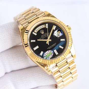 Rolex Day-Date 40 Black Marble Dial watch