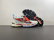 These are the Off-White Be Right Back sneakers in white blue and red - 2
