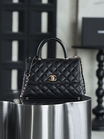Chanel Coco Small Flap Bag Black size 14x24x10cm