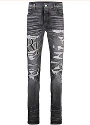 Amiri logo-print ripped jeans - 3