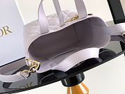 Dior Small Toujours Vertical Tote Bag in white size 18.5x18.5x12 cm - 3