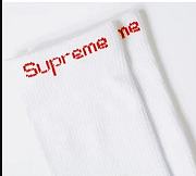 Supreme Hanes Crew white Socks  - 3