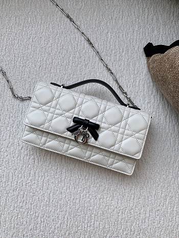 My Dior Mini Bag Two-Tone Latte and Black Cannage size 21.5 cm
