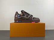  LV trainer coffee-colored sequined lettering - 5