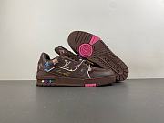 LV trainer coffee-colored sequined lettering - 1