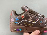  LV trainer coffee-colored sequined lettering - 6