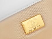 Chanel 19 Flap Bag Lambskin In White size 30cm - 5