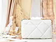 Chanel 19 Flap Bag Lambskin In White size 30cm - 4